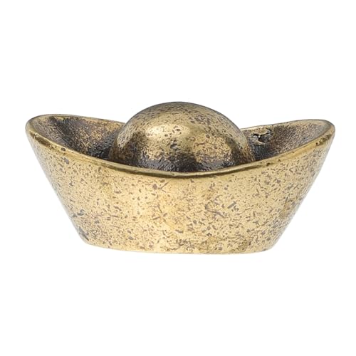 ZUNOXAZ Realistisches Messing Dekorationsobjekt Künstliches Bronze Ingot Modell Dekoratives Desktop Ornament Geeignet für Haus und Frühlingsfest Dekoration von ZUNOXAZ