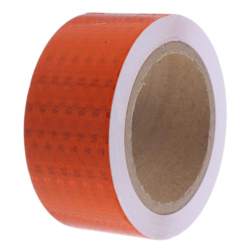 ZUNOXAZ Reflektierendes Sicherheitsband Orange Selbstklebend Warnband für Außenbereich Nachtmarkierung Vielseitiger Reflektor Klebeband für Fahrzeuge Maschinen Oberflächen von ZUNOXAZ