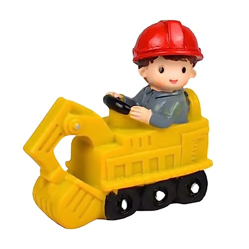 ZUNOXAZ Resin Engineering Truck Cake Decoration Junge Buben Tischdekoration Bagger Modell für Baustellenparty Kindergeburtstag Jungen von ZUNOXAZ