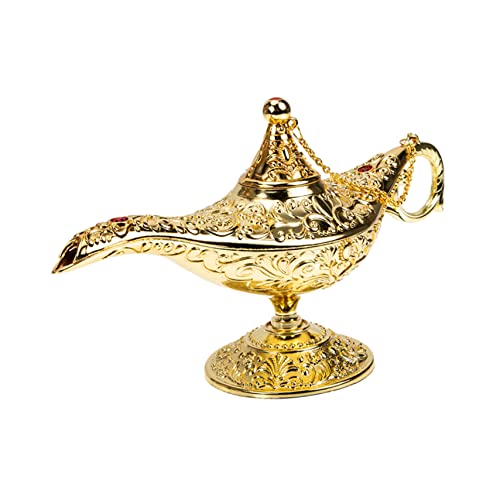 ZUNOXAZ Retro Künstliche Handwerkskunst Ornament Wunderlampe aus Metall für Tischdekoration Goldene Wunscherfüllung Ästhetisches Wohnaccessoire Langlebig ZUNOXAZ Retro Künstliche Handwerkskunst Ornament Wunderlampe aus Metall für Tischdekoration Goldene Wunscherfüllung Ästhetisches Wohnaccessoire Langlebig von ZUNOXAZ