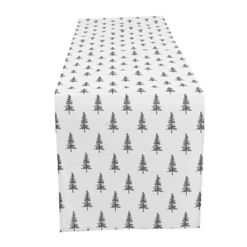 ZUNOXAZ Schwarzer Weihnachtsbaum Tischläufer Eleganter Wiederverwendbarer Winter Dekor für Küche Esszimmer Indoor und Outdoor Festliche Tischdeko für Weihnachtsfeier ZUNOXAZ Schwarzer Weihnachtsbaum Tischläufer Eleganter Wiederverwendbarer Winter Dekor für Küche Esszimmer Indoor und Outdoor Festliche Tischdeko für Weihnachtsfeier von ZUNOXAZ
