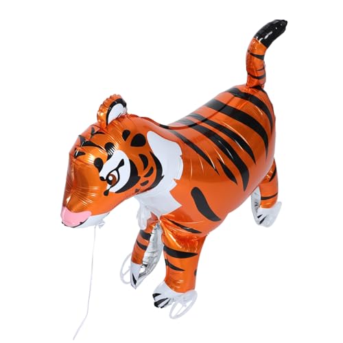 ZUNOXAZ Selbstfahrender Tiger Luftballon mit Rädern Realistische Tier Dekoration für Kindergeburtstag und Tier Mottoparty Leichter Tragbarer Partyballon für Drinnen und Draußen von ZUNOXAZ