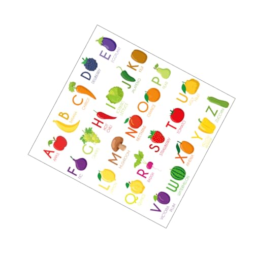 ZUNOXAZ Selbstklebende Abc Aufkleber für Farbenfrohe Alphabet Wanddekoration Gemüse Designs für Vorschule und Kindergarten Lernwerkzeug für Frühe ZUNOXAZ Selbstklebende Abc Aufkleber für Farbenfrohe Alphabet Wanddekoration Gemüse Designs für Vorschule und Kindergarten Lernwerkzeug für Frühe von ZUNOXAZ