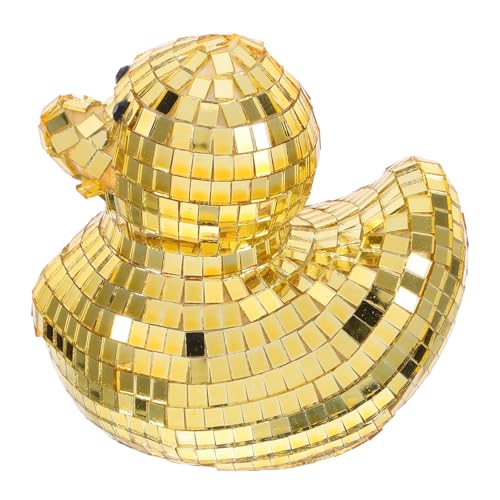 ZUNOXAZ Spiegel-Disko-Dekoration Ente Reflektierendes Glasornament Tischdekor Für Disco-Party -deko-Artikel Party- -Idee Stilvolle Tierfigur Für Zuhause von ZUNOXAZ