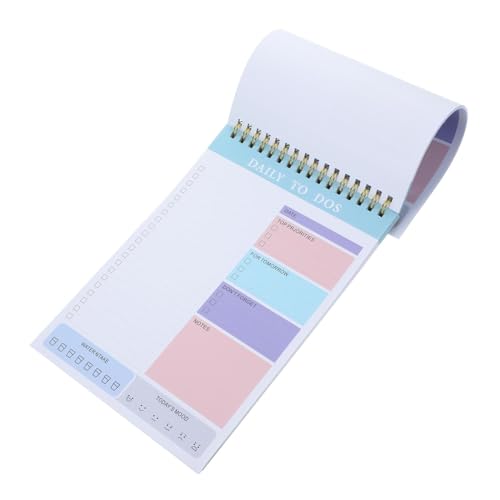 ZUNOXAZ Täglicher Planer Notizblock mit Abreißbaren Blättern und Dickem Papier Tragbarer und Undatierter Tagesplaner für Studium Büro und Reise Praktisches Design in Blau von ZUNOXAZ