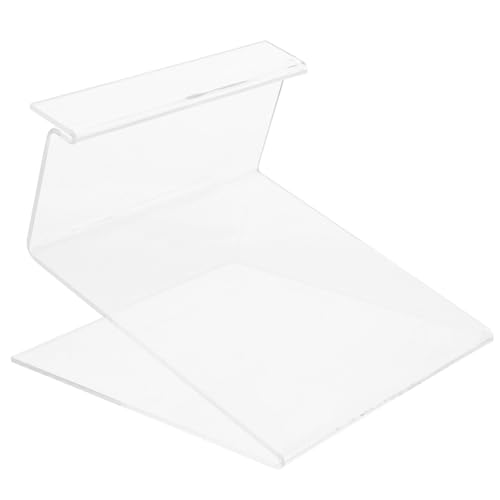 ZUNOXAZ Transparenter Acryl Buchständer Breiter Kleiner Leseständer mit Stabiler Konstruktion für Bücher und Magazine Freistehender Desktop Organizer für Büro Zuhause und Bibliothek von ZUNOXAZ