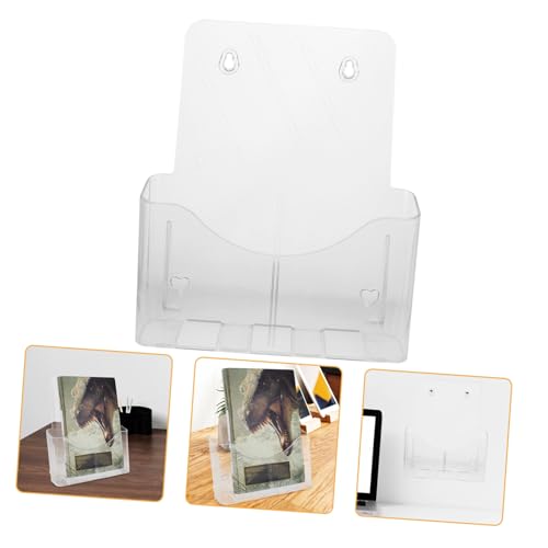 ZUNOXAZ Transparenter Acryl Dokumentenhalter Wandmontage Einzelschicht Büro Organizer für Zeitschriften Broschüren und Ordner Platzsparender Magazinhalter aus Robustem Abs Material ZUNOXAZ Transparenter Acryl Dokumentenhalter Wandmontage Einzelschicht Büro Organizer für Zeitschriften Broschüren und Ordner Platzsparender Magazinhalter aus Robustem Abs Material von ZUNOXAZ