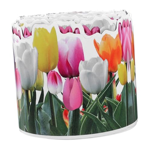 ZUNOXAZ Tulpe Home Decor Dekoration Bordüre Bordürenaufkleber Austauschbares Bordürenpapier Blumenaufkleber Bordürenaufkleber Abnehmbares Bordürenpapier Beschichtetes Papier von ZUNOXAZ