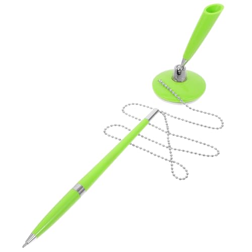 ZUNOXAZ Vertikaler Schreibtisch Kugelschreiber mit Kette Ergonomischer Business Kugelschreiber für Büro Hotel und Bank Glattes Schreiben Multifunktionaler Stift für Unterschriften und von ZUNOXAZ