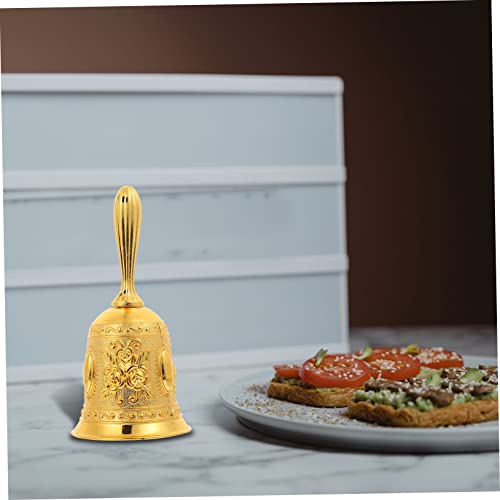 ZUNOXAZ Vintage Metall Handglocke für Restaurant Bar Tischservice Stabile Leistung Leicht Tragbar Klarer Klang als Empfangsglocke und Hand Bell für Empfang und Training von ZUNOXAZ