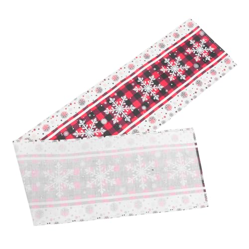 ZUNOXAZ Weihnachtsdekoration Tischläufer Feiertags -Tischdecke Lange tischdekoration Schneeflocke Tischdecke Bauernhaus Tischdekor Party Table Runner Tischbanner Polyester (Polyester) rot von ZUNOXAZ
