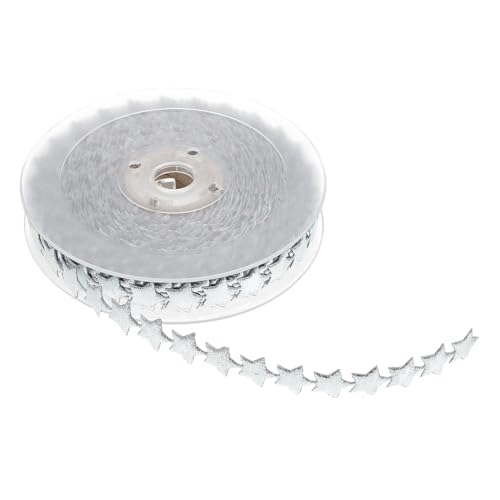 ZUNOXAZ Weihnachtsschleifen Band Polyesterschleife mit Glänzenden Fünfzackigen Sternen Langlebiges Geschenkband für Weihnachtsdeko Geschenkbänder und DIY Basteln Silbernes Dekorationsband ZUNOXAZ Weihnachtsschleifen Band Polyesterschleife mit Glänzenden Fünfzackigen Sternen Langlebiges Geschenkband für Weihnachtsdeko Geschenkbänder und DIY Basteln Silbernes Dekorationsband von ZUNOXAZ