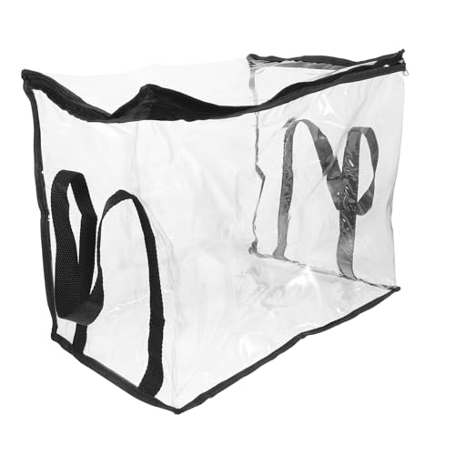 ZUNOXAZ tragbare Aufbewahrungstasche Bücherregale für das Klassenzimmer Taschenaufbewahrung Dokumenttasche Buch Container Aktentaschen feste Tasche zum Tragen von Dokumenten PVC Schwarz von ZUNOXAZ