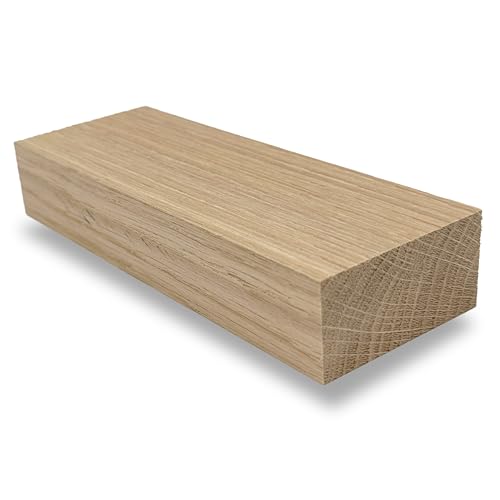 ZUSCHNITTPROFI.DE® Massivholzleiste (2 x 4 x 15 cm) – naturbelassenes Holzpaneel aus massiver Eiche – DIY Holz für verschiedene Bau-Projekte von ZUSCHNITTPROFI.DE