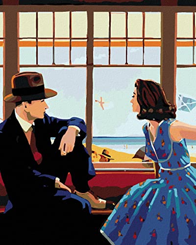 Malen nach Zahlen - MEER HINTER DEM FENSTER 40x50 cm ohne Keilrahmen Malen nach Zahlen - MEER HINTER DEM FENSTER 40x50 cm ohne Keilrahmen von ZUTY