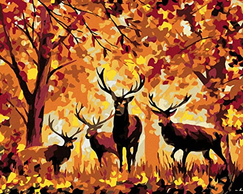 ZUTY 1343170, Malen nach Zahlen-HIRSCHE UND HERBSTWALD 40x50 cm ohne Keilrahmen ZUTY 1343170, Malen nach Zahlen-HIRSCHE UND HERBSTWALD 40x50 cm ohne Keilrahmen von ZUTY