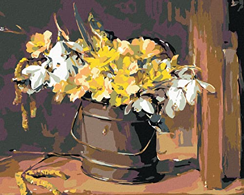 ZUTY 1363240, Malen nach Zahlen-WILDBLUMEN IM EIMERCHEN 40x50 cm ohne Keilrahmen, not Framed ZUTY 1363240, Malen nach Zahlen-WILDBLUMEN IM EIMERCHEN 40x50 cm ohne Keilrahmen, not Framed von ZUTY