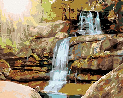 ZUTY 1397242, Malen nach Zahlen-SONNENSTRAHLEN UND Wasserfall 80x100 cm ohne Keilrahmen, not Framed ZUTY 1397242, Malen nach Zahlen-SONNENSTRAHLEN UND Wasserfall 80x100 cm ohne Keilrahmen, not Framed von ZUTY