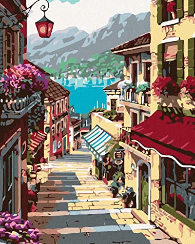 ZUTY 1544240, Malen nach Zahlen-STÄDTCHEN 40x50 cm ohne Keilrahmen, not Framed ZUTY 1544240, Malen nach Zahlen-STÄDTCHEN 40x50 cm ohne Keilrahmen, not Framed von ZUTY