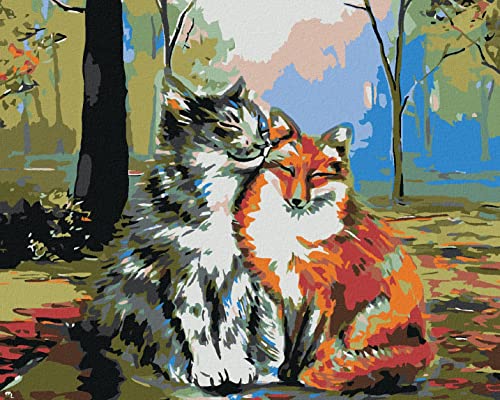 ZUTY 1660210, Malen nach Zahlen-Kater MIT FÜCHSCHEN 40x50 cm ohne Keilrahmen ZUTY 1660210, Malen nach Zahlen-Kater MIT FÜCHSCHEN 40x50 cm ohne Keilrahmen von ZUTY
