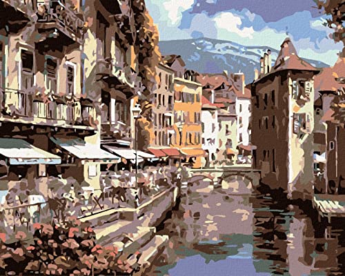 ZUTY 1979222, Malen nach Zahlen-Stadt AM FLUSS 80x100 cm ohne Keilrahmen, Framed ZUTY 1979222, Malen nach Zahlen-Stadt AM FLUSS 80x100 cm ohne Keilrahmen, Framed von ZUTY