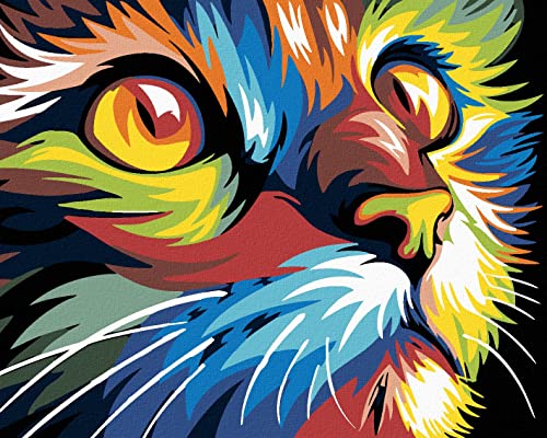 ZUTY 233142, Malen nach Zahlen-Katze 80x100 cm ohne Keilrahmen von ZUTY