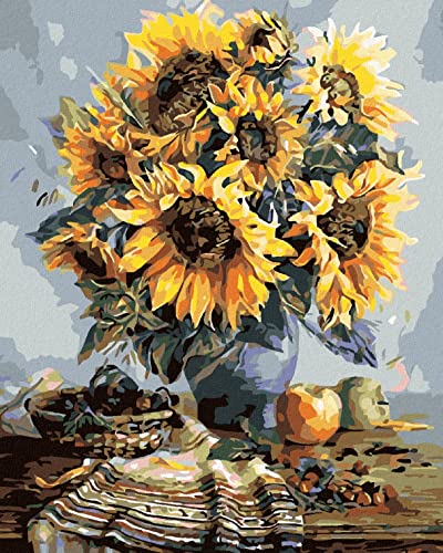 ZUTY 2566230, Malen nach Zahlen-SONNENBLUMENSTRAUß IN HERBSTSTIMMUNG 40x50 cm ohne Keilrahmen, not Framed ZUTY 2566230, Malen nach Zahlen-SONNENBLUMENSTRAUß IN HERBSTSTIMMUNG 40x50 cm ohne Keilrahmen, not Framed von ZUTY