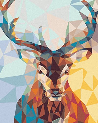 ZUTY 458233, Malen nach Zahlen-Hirsch 80x100 cm mit Keilrahmen (bereits gespannt) von ZUTY