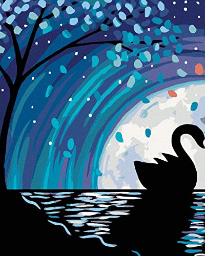 ZUTY 509190, Malen nach Zahlen-Schwan BEIM VOLLMOND II 40x50 cm ohne Keilrahmen, not Framed ZUTY 509190, Malen nach Zahlen-Schwan BEIM VOLLMOND II 40x50 cm ohne Keilrahmen, not Framed von ZUTY