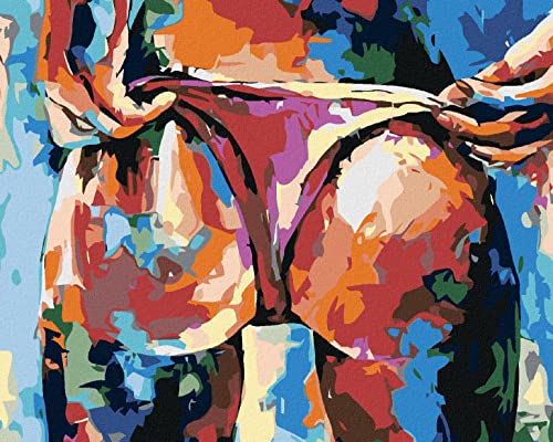 ZUTY 735220, Malen nach Zahlen-SEXY Hintern IN Farben 40x50 cm ohne Keilrahmen, not Framed von ZUTY