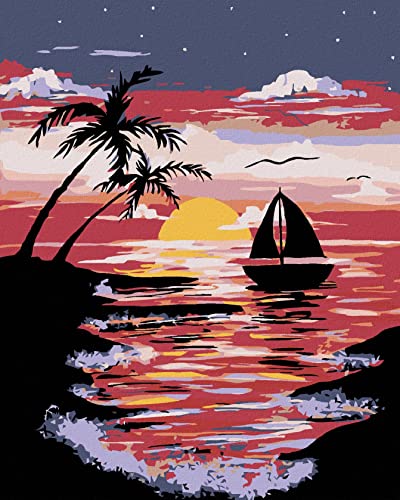 ZUTY 908200, Malen nach Zahlen-SEGELBOOT BEI EBBE 40x50 cm ohne Keilrahmen, not Framed ZUTY 908200, Malen nach Zahlen-SEGELBOOT BEI EBBE 40x50 cm ohne Keilrahmen, not Framed von ZUTY