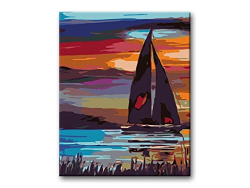 ZUTY 9450212, Malen nach Zahlen-SEGELBOOT AUF DEM See 80x100 cm ohne Keilrahmen, not Framed ZUTY 9450212, Malen nach Zahlen-SEGELBOOT AUF DEM See 80x100 cm ohne Keilrahmen, not Framed von ZUTY