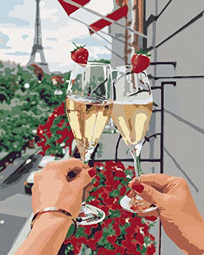ZUTY - Malen nach Zahlen - CHAMPAGNER IN PARIS, 40x50 cm ohne Keilrahmen ZUTY - Malen nach Zahlen - CHAMPAGNER IN PARIS, 40x50 cm ohne Keilrahmen von ZUTY