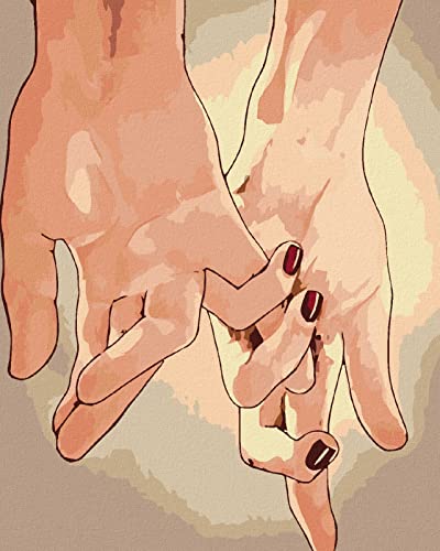 Zuty 267171, Malen nach Zahlen-Hand IN Hand 40x50 cm mit Keilrahmen (bereits gespannt) von ZUTY