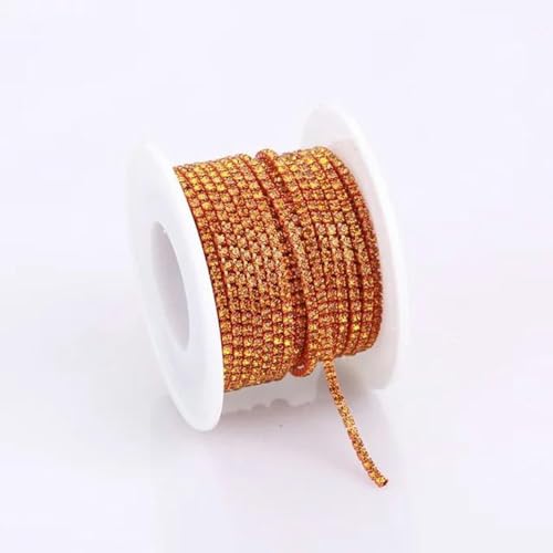 1 Yard 5 Yards/Rolle Kristall-Strasskette zum Aufnähen, zum Aufkleben, Strassbesatz, Cup-Kette für Kleidung, DIY-Kettenzubehör, Orange, 2 mm, 1 Yard 1 Yard 5 Yards/Rolle Kristall-Strasskette zum Aufnähen, zum Aufkleben, Strassbesatz, Cup-Kette für Kleidung, DIY-Kettenzubehör, Orange, 2 mm, 1 Yard von ZUYCML