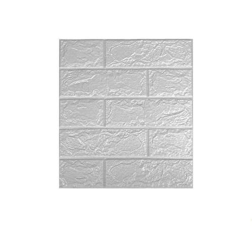 38,5 x 35 cm, 3D-Wandaufkleber, Tapete, selbstklebend, Schaumstoff, weicher Ziegel, DIY, Heim, Küche, Wohnzimmer, Dekoration, wasserdicht, Grau, Silber, 10 Stück 38,5 x 35 cm, 3D-Wandaufkleber, Tapete, selbstklebend, Schaumstoff, weicher Ziegel, DIY, Heim, Küche, Wohnzimmer, Dekoration, wasserdicht, Grau, Silber, 10 Stück von ZUYCML