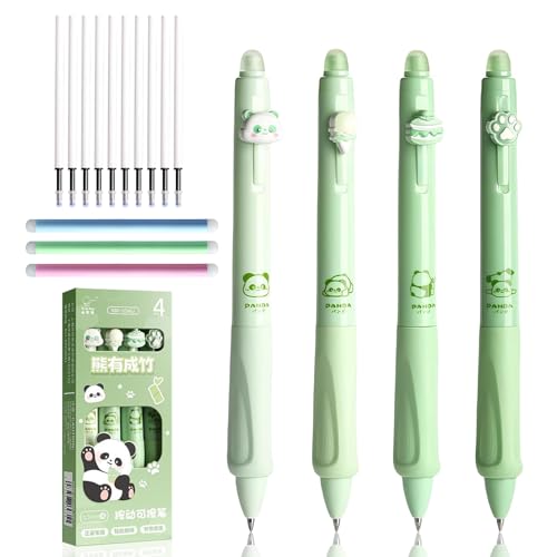 4 Stück Radierbarer Kugelschreiber mit Radiergummi, Blau Thema Panda Radierbare Stifte Set, 0.5mm Radierstift, Thermisch Gelstifte, Tintenroller Radierbar mit 3 Radiergummis und 10 Schwarz Ersatzmine 4 Stück Radierbarer Kugelschreiber mit Radiergummi, Blau Thema Panda Radierbare Stifte Set, 0.5mm Radierstift, Thermisch Gelstifte, Tintenroller Radierbar mit 3 Radiergummis und 10 Schwarz Ersatzmine von ZUYIST