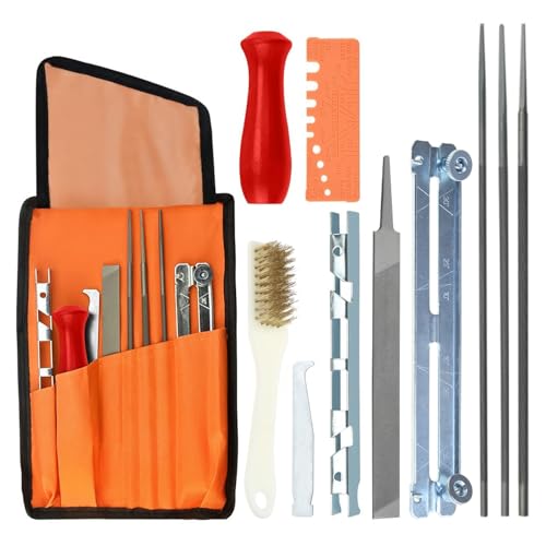 ZVEV Sägekettenfeilen-Set 4,0/4,8/5,5 mm Schärfset Sägekettenfeilen-Set Feilenset Feilen-Set zum Schärfen von Rundfeilen ZVEV Sägekettenfeilen-Set 4,0/4,8/5,5 mm Schärfset Sägekettenfeilen-Set Feilenset Feilen-Set zum Schärfen von Rundfeilen von ZVEV