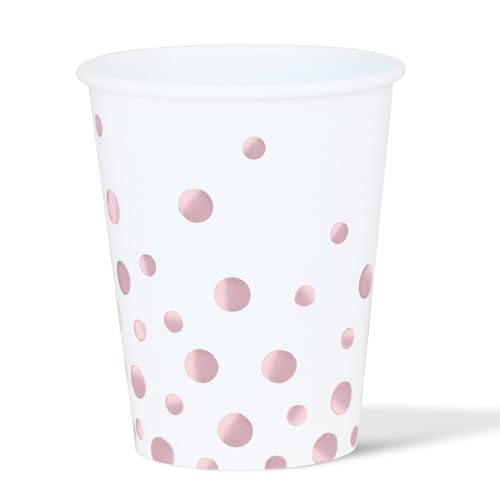 Party Tassen 12 Stk. Pappbecher Rosé Goldfolie Party Becher Partygeschirr Party Tassen 12 Stk. Pappbecher Rosé Goldfolie Party Becher Partygeschirr von ZVK