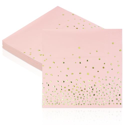 Rosa Gold Servietten, Party Papierservietten 20 Stück Cocktailservietten 33x33cm Abendessen-Servietten für Valentinstag, Brautparty, Hochzeitsfeier, Mädelsparty, Geburtstag Rosa Gold Servietten, Party Papierservietten 20 Stück Cocktailservietten 33x33cm Abendessen-Servietten für Valentinstag, Brautparty, Hochzeitsfeier, Mädelsparty, Geburtstag von ZVK