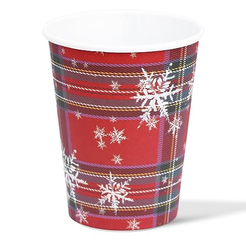 ZVK Pappbecher Weihnachten Schneeflocke 12 Stück Rot Party Becher Einwegbecher Papptassen Partygeschirr ZVK Pappbecher Weihnachten Schneeflocke 12 Stück Rot Party Becher Einwegbecher Papptassen Partygeschirr von ZVK
