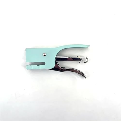 1 Stück, keine Nägel, Heftklammern, Heftmaschine, Metallhefter, Zange, Verpackungszange, Hefter, 10–16 Blatt Kapazität, kein Heftklammern-Clip Heftgerät(Green) von ZWCSHUU
