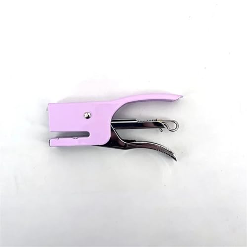 1 Stück, keine Nägel, Heftklammern, Heftmaschine, Metallhefter, Zange, Verpackungszange, Hefter, 10–16 Blatt Kapazität, kein Heftklammern-Clip Heftgerät(Purple) von ZWCSHUU