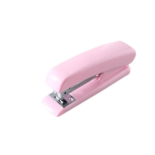 1 Stück Nummer 12 Heavy Duty Metall Hefter Zange Verpackungszange 10–16 Blatt Kapazität ohne Heftklammern Clip Schulbedarf Heftgerät(Pink) von ZWCSHUU