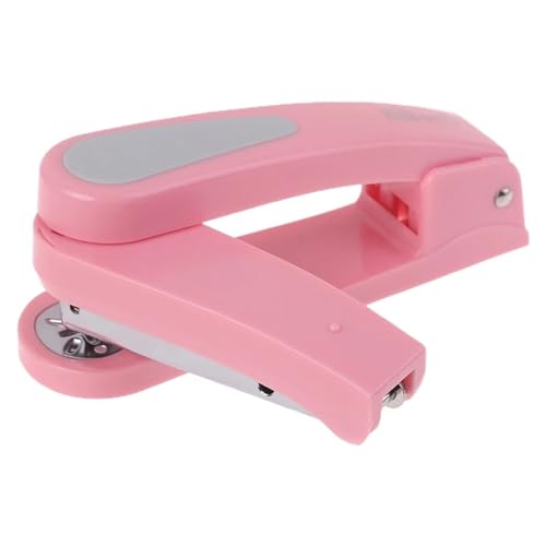 360-Grad-Rotationshefter, 2–25 Blatt Papierkapazität, Buchbindemaschine, manuelles Bindezubehör for Büro, Zuhause, Schule Heftgerät(Pink) von ZWCSHUU