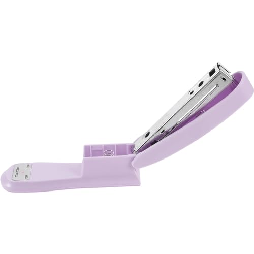 Bürobedarf-Hefter, kleiner Klassenzimmer-Schreibtisch, Metall-Desktop, rosa Hefter, kompakt Heftgerät(Purple) von ZWCSHUU