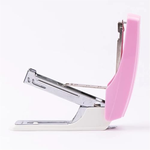 Bürohefter, 10 Papierbindewerkzeuge, Heftmaschine, Mini-Hefter, Heftklammern, Papierbinder, Schreibwaren, Bürobindewerkzeuge Heftgerät(Pink) von ZWCSHUU