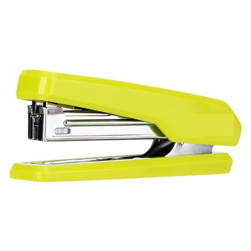 Bunter Mini-Hefter aus Metall, mühelose modische Hefter mit tragbarem, kompaktem Schreibwaren- und Bürobedarf Heftgerät(Yellow) von ZWCSHUU