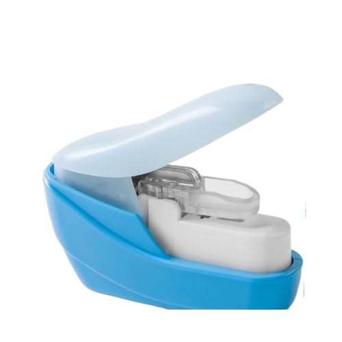 Keine Nägel, keine Heftklammern, Heftmaschine, Mini-Heftgerät, niedliches Buch, heftfrei, Papierheftgerät, ohne Heftklammer Heftgerät(Bluewhite) von ZWCSHUU