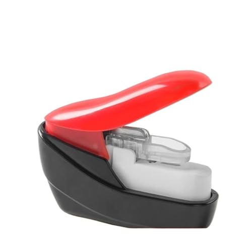 Keine Nägel, keine Heftklammern, Heftmaschine, Mini-Heftgerät, niedliches Buch, heftfrei, Papierheftgerät, ohne Heftklammer Heftgerät(Redblack) von ZWCSHUU